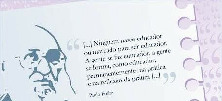 Imagem: adaptada de campanha da UNIFACS. Frase de Paulo Freire.
